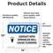 Signmission Contact With Sprinkler Will Sign With Symbol, 14 in W x Rectangle, Vinyl Decal OS-2PACK-NS-D-1014-L-10802 - alternate 3